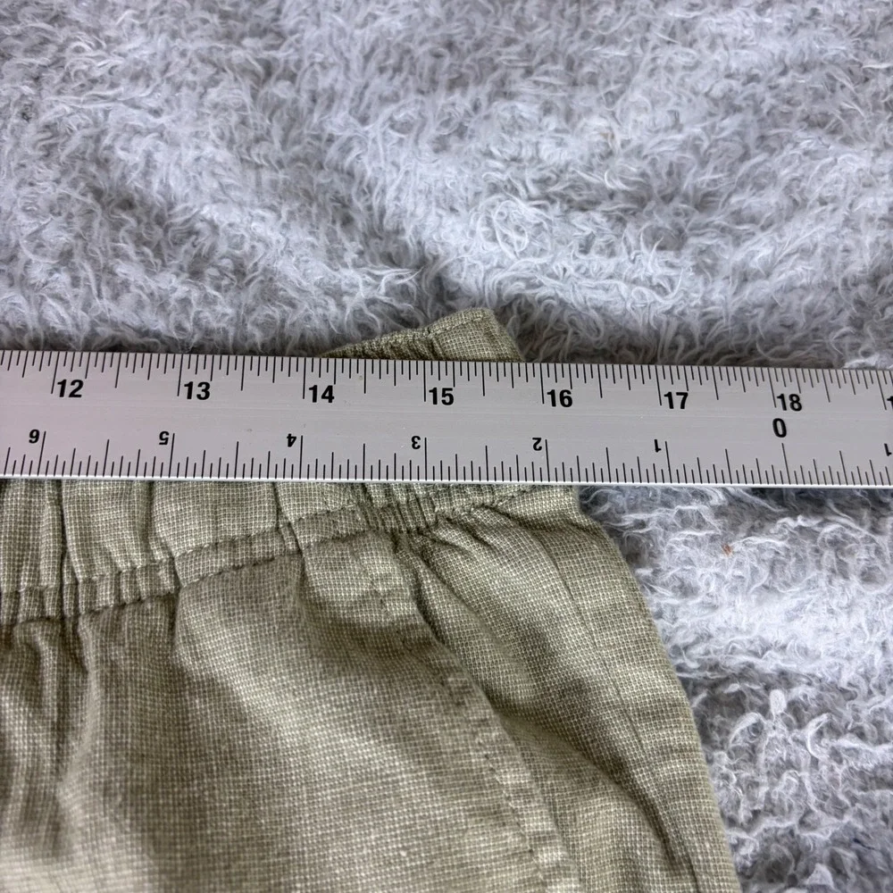George Mens Fashion Weekend Pant Washed Olive Elastic Waist Drawstring 31x32
